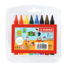 Crayones de Cera, Yippy Wax Jumbo, Cuerpo Circular, 10 mm, en Estuche Plástico x 8 Unds. 8 Colores Surtidos.